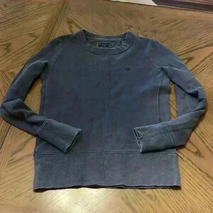 Converse All Star crew distressed washed out sweater blue Small